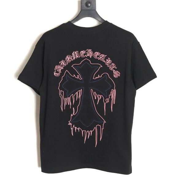 Chrome Hearts Logo Embroidered Black T-Shirt - Picture 2 of 9